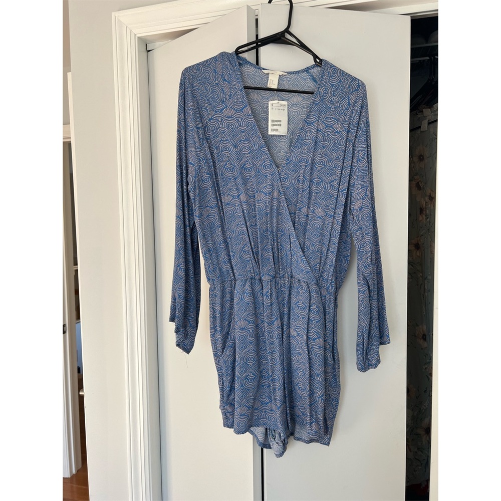 Long sleeved draped romper